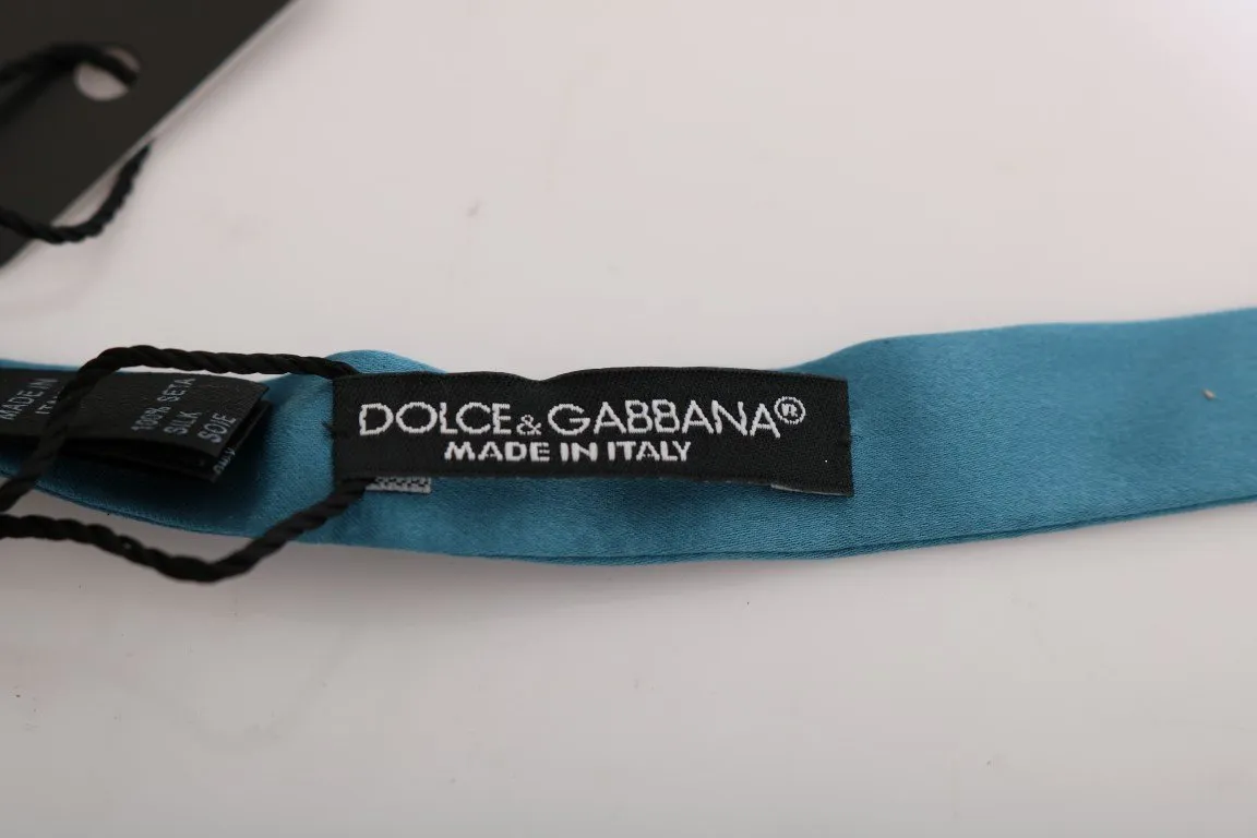 Blue Silk Bow Tie