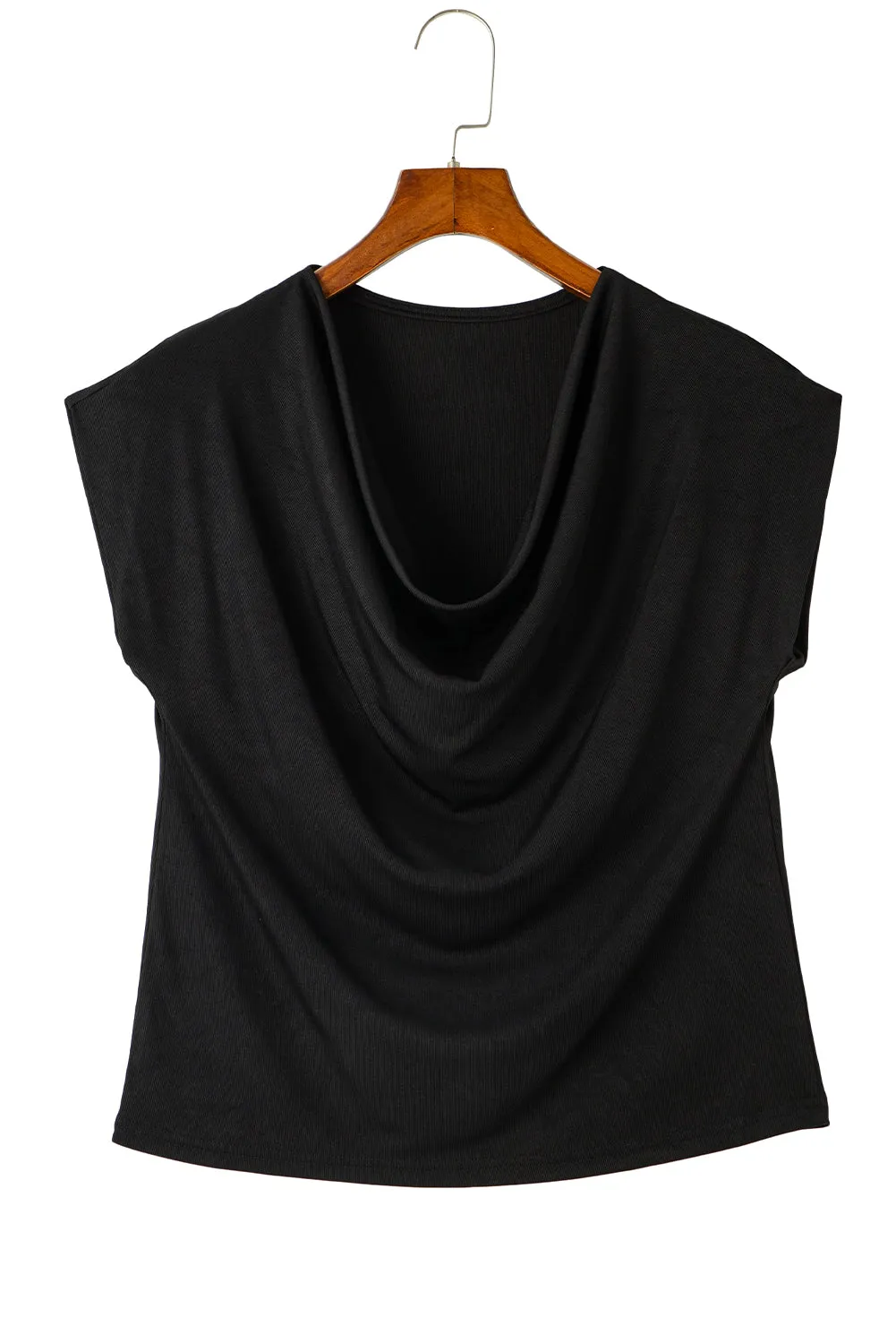 Cowl Neck Bat Sleeve T Shirt