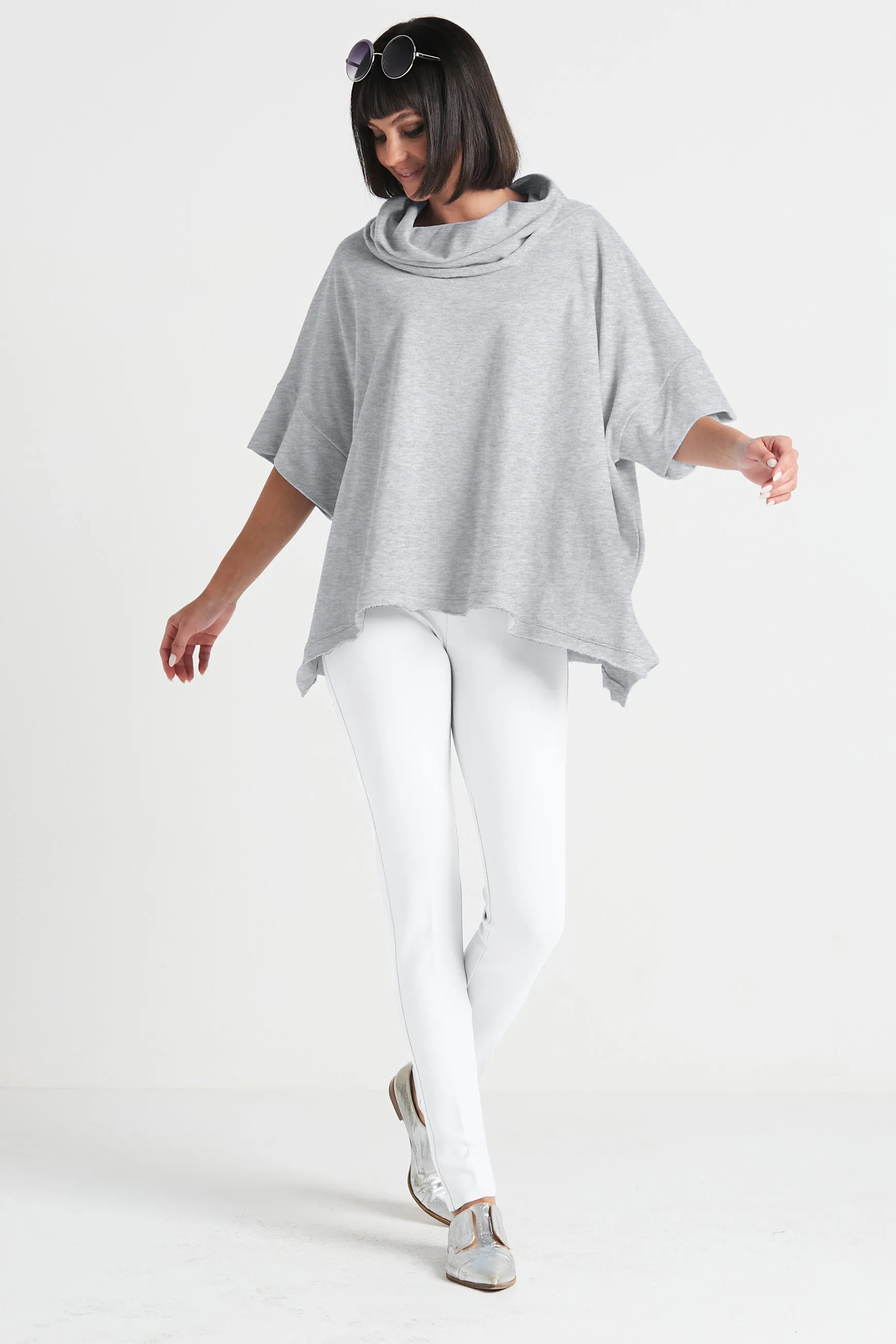 French Terry Cowl Neck Sweatshirt