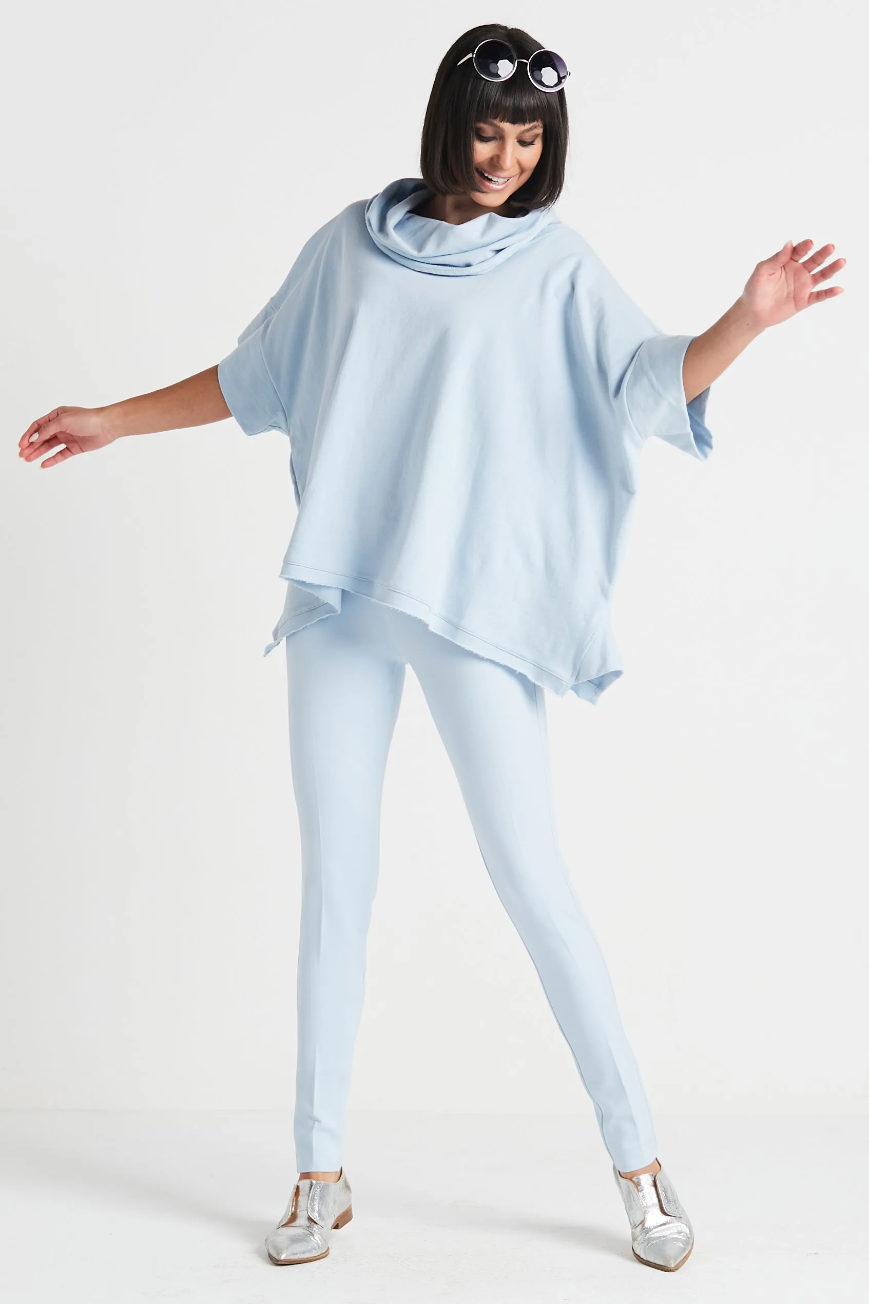 French Terry Cowl Neck Sweatshirt