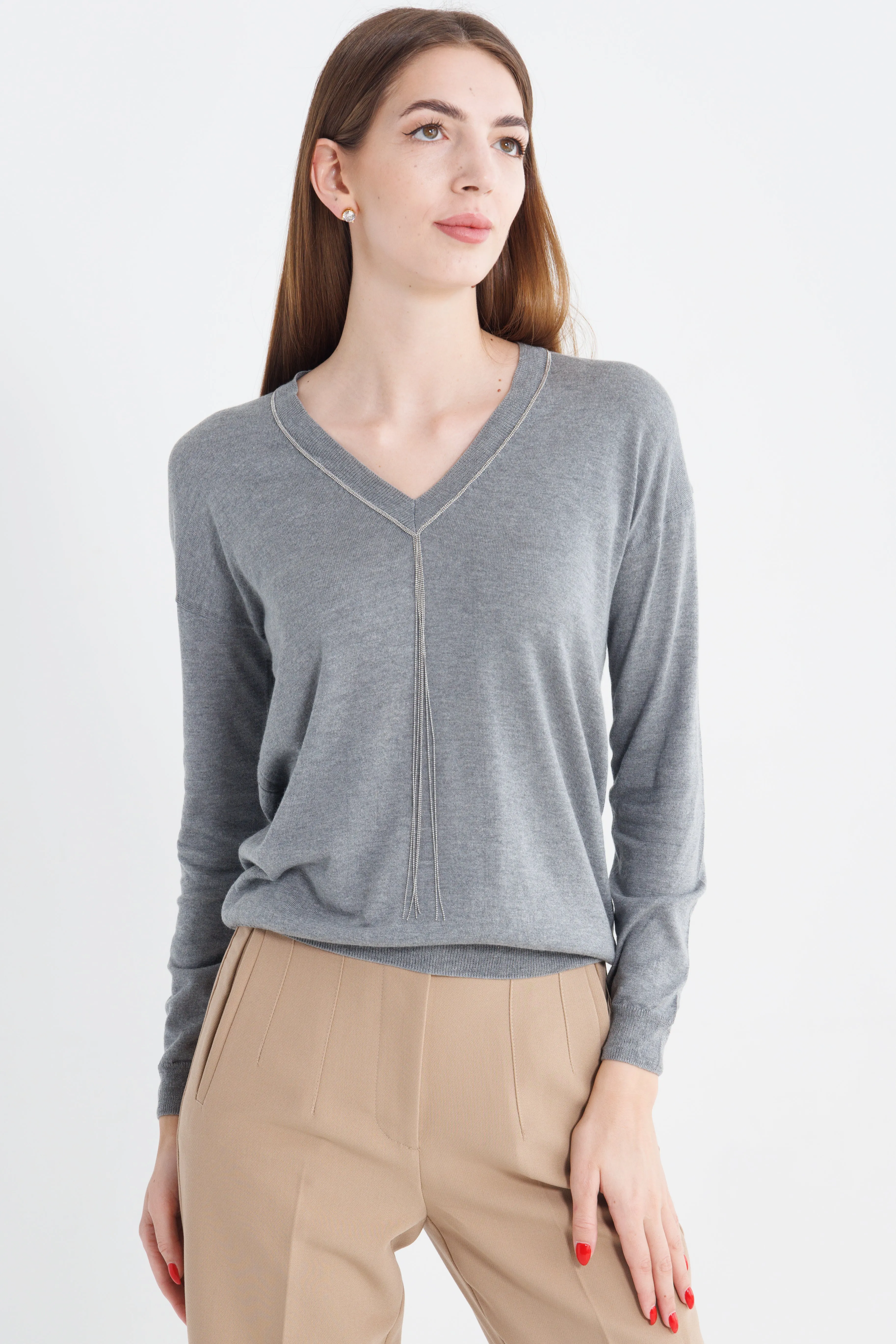 Heather Chain Sweater