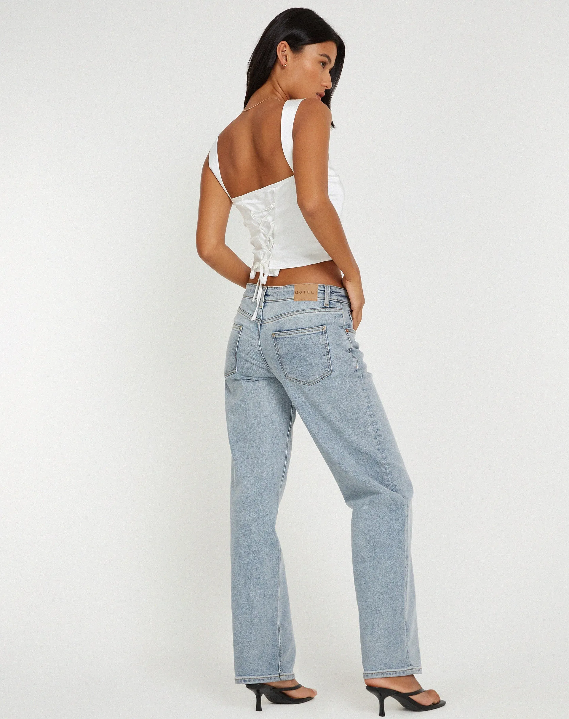 Kanaya Top in Satin Ivory
