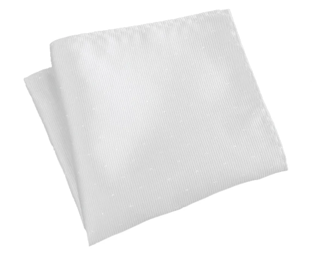 Porcelain White Glitter Dots Pocket Square - [2017 Spring]
