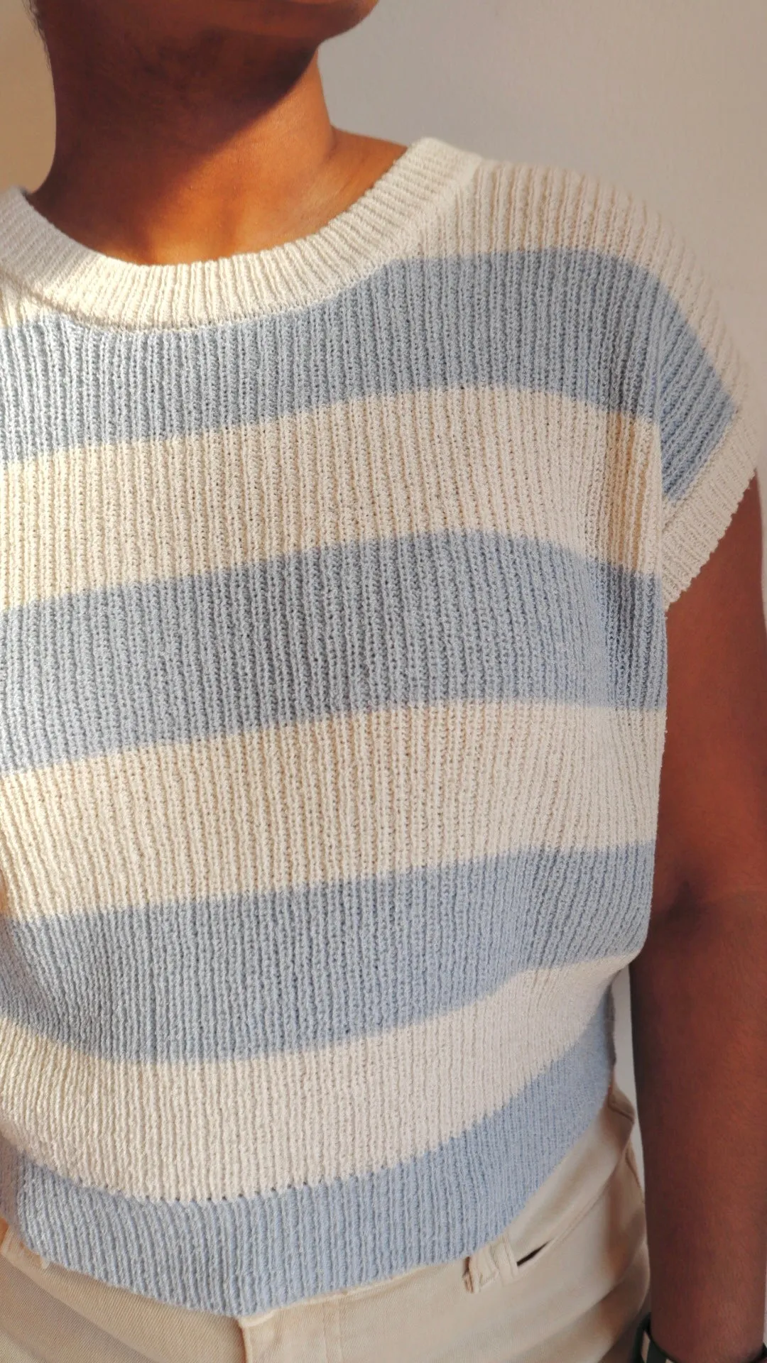 Striped Lightweight Sweater Tee